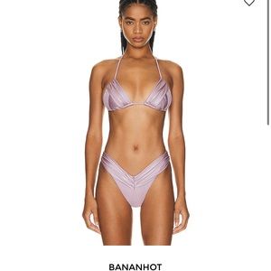 Bananhot NWT ice purple Medium Jasmin Bikini top and bottom New With Tags